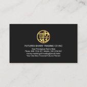 Carte De Visite Numéro de vague financière Trading (Dos)