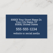 Carte De Visite Numéro photo de la Garde de sécurité professionnel (Dos)