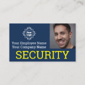 Carte De Visite Numéro photo de la Garde de sécurité professionnel (Devant)