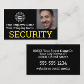 Carte De Visite Numéro photo de la Garde de sécurité professionnel (Devant / Derrière)