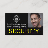 Carte De Visite Numéro photo de la Garde de sécurité professionnel (Devant)