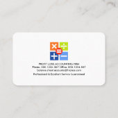 Carte De Visite Numéros Brown professionnels Conception Financière (Dos)