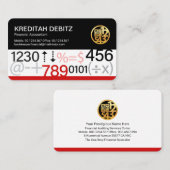 Carte De Visite Numéros de comptabilité financière créative (Devant / Derrière)
