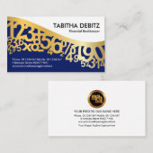 Carte De Visite Numéros De Danse D'Or (Devant / Derrière)