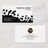 Carte De Visite Numéros de danse Tenue de livres de la vague front (Devant / Derrière)