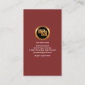 Carte De Visite Numéros de finance rouge chatoyant Conserver (Dos)