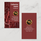 Carte De Visite Numéros de finance rouge chatoyant Conserver (Devant / Derrière)