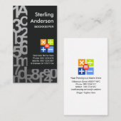 Carte De Visite Numéros d'or artistique (Devant / Derrière)