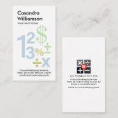 Carte De Visite Numéros flottants créatifs Symboles mathématiques (Devant / Derrière)