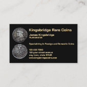 Carte De Visite Numismatist Coin Shop  (Devant)