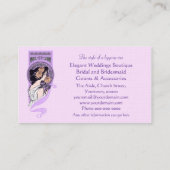 Carte de visite nuptiale de boutique de nouveau (Dos)