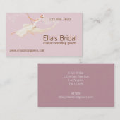 Carte de visite nuptiale de robe de mariage (Devant / Derrière)