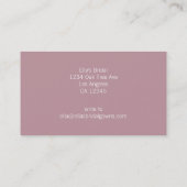 Carte de visite nuptiale de robe de mariage (Dos)