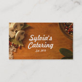 Carte de visite nuptiale d'événement de chef de (Dos)