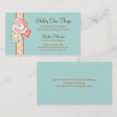 Carte de visite nuptiale élégant d'accessoires (Devant / Derrière)