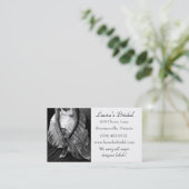 Carte de visite nuptiale - noir et blanc (Debout devant)