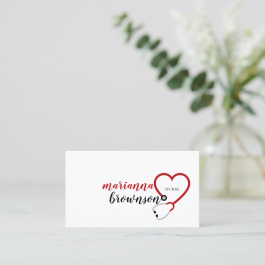 Carte De Visite Nurse Doctor Hospital (Debout devant)