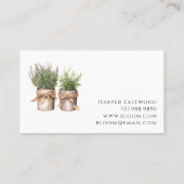 Carte De Visite Nursery Plante photo (Dos)