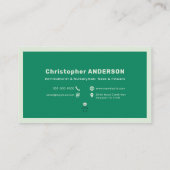 Carte De Visite Nurseryman - Minimalist (Dos)