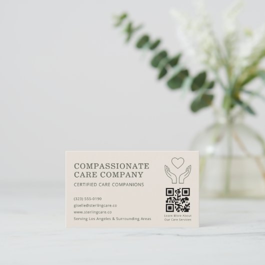 Carte De Visite Nursing & Senior Support QR Code (Debout devant)