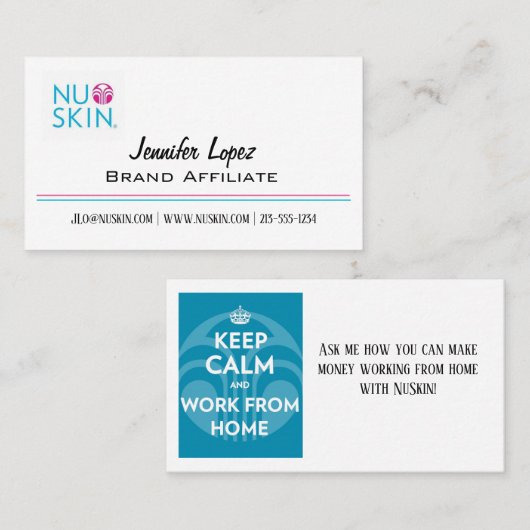 Carte De Visite NuSkin (Devant / Derrière)