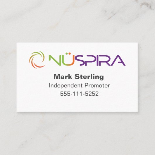 Carte de visite NuSpira (Devant)