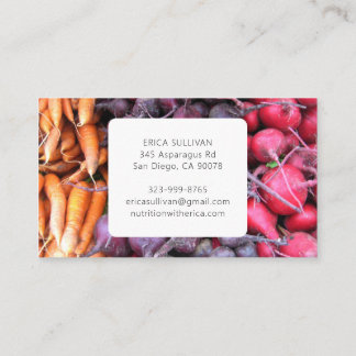 Carte De Visite Nutriist Health Coach Chef Root Légumes Photo