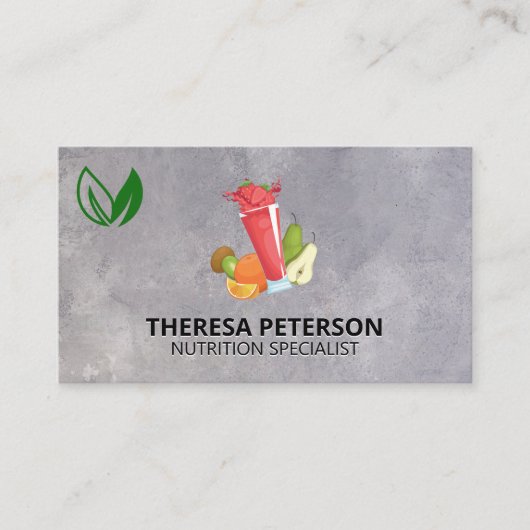 Carte De Visite Nutrition et santé | Smoothies (Devant)