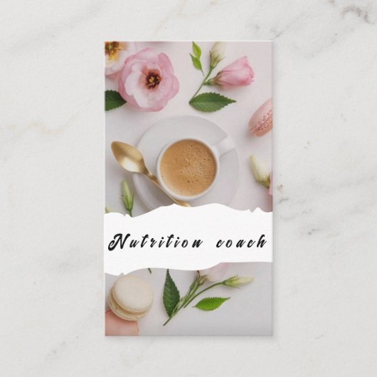 Carte De Visite Nutrition Thérapeute Santé et bien-être (Devant)