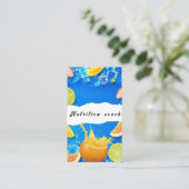 Carte De Visite Nutrition Thérapeute Santé et bien-être (Debout devant)