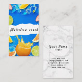 Carte De Visite Nutrition Thérapeute Santé et bien-être (Devant / Derrière)