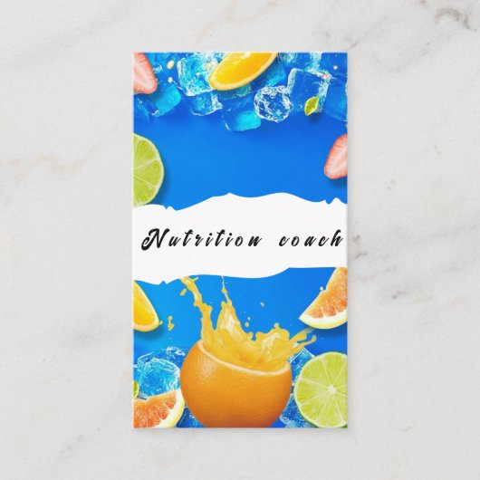 Carte De Visite Nutrition Thérapeute Santé et bien-être (Devant)