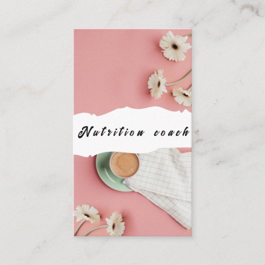 Carte De Visite Nutrition Thérapeute Santé et bien-être (Devant)