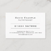 Carte De Visite Nutritionist (Dos)