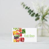 Carte de visite nutritionniste blanc simple (Debout devant)
