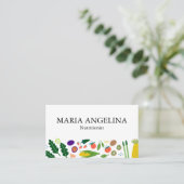 Carte De Visite Nutritionniste Chef personnel Légumes Cool moderne (Debout devant)