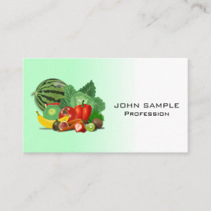 Carte De Visite Nutritionniste coloré moderne de fruits de légum