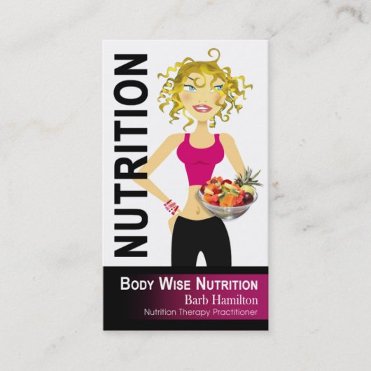 Carte De Visite Nutritionniste - commande à façon (Devant)