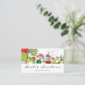 Carte De Visite Nutritionniste de l'eau et des fruits (Debout devant)