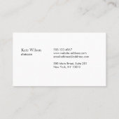 Carte De Visite Nutritionniste diététicien (Dos)