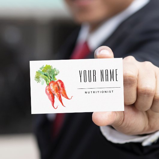 Carte De Visite Nutritionniste Diététiste Carottes simples d'aquar