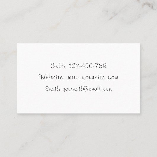 Carte De Visite Nutritionniste Diététiste Carottes simples d'aquar (Dos)