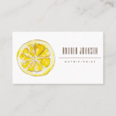 Carte De Visite Nutritionniste diététiste Simple Minimal Citrus Le (Devant)