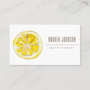Carte De Visite Nutritionniste diététiste Simple Minimal Citrus Le