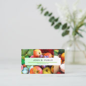Carte De Visite Nutritionniste Fruits colorés modernes (Debout devant)