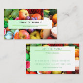 Carte De Visite Nutritionniste Fruits colorés modernes (Devant / Derrière)
