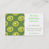 Carte De Visite Nutritionniste Kiwi Vert (Dos)