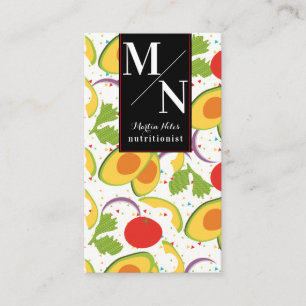 Carte De Visite Nutritionniste Moderne et Audacieux Salade Sain