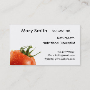 Carte De Visite Nutritionniste/thérapeute/Naturopath nutritionnel