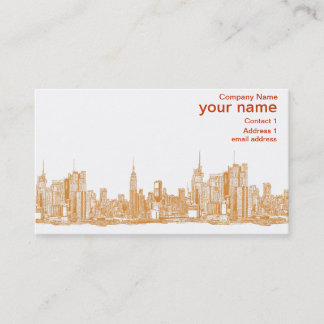 Carte De Visite NYC dans l'orange